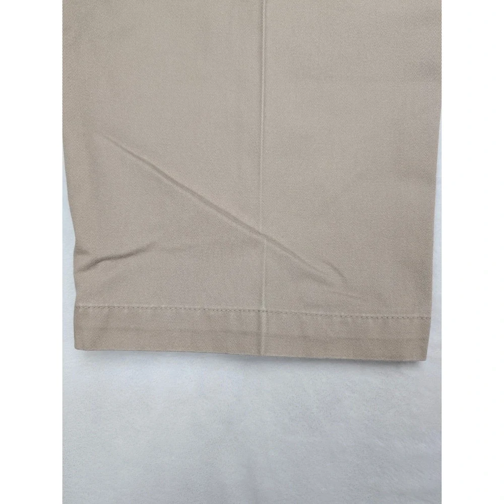 Oak Hill Mens Pleated Khaki‎ Pants Cotton Size 46x34 Beige
